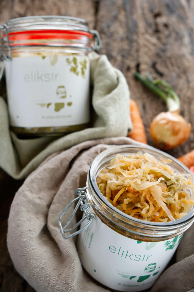 Pot coleslaw lacto-fermentation