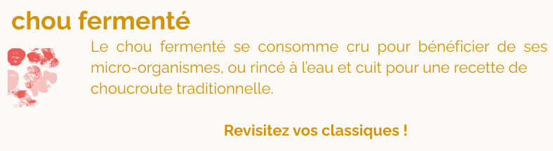 Description chou fermenté choucroute